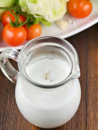Homemade dressing that can be used for salads or a dip.