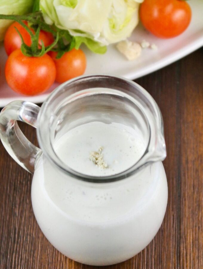 Homemade dressing that can be used for salads or a dip.