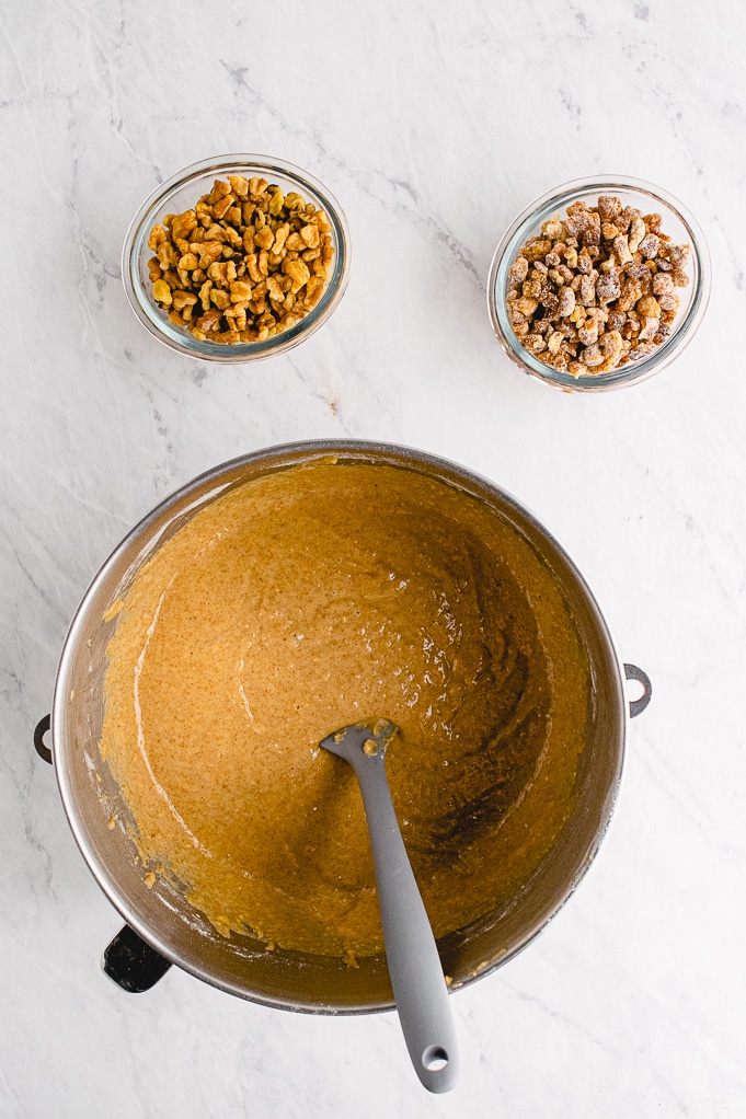 Bread batter before adding nuts.