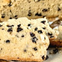 Sliced Irish soda bread made without gluten flour.