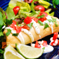 Healthy Baked Shredded Beef Chimichangas Recipe