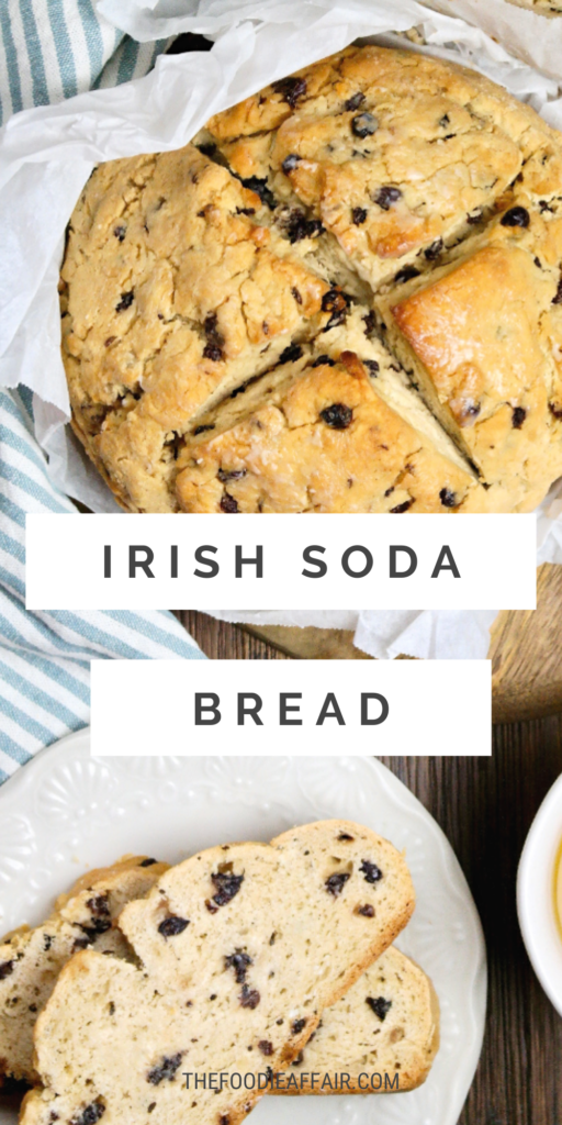 Easy Irish soda bread recipe. This quick bread doesn't require any yeast. Simple and delicious! #glutenfree #quickbread