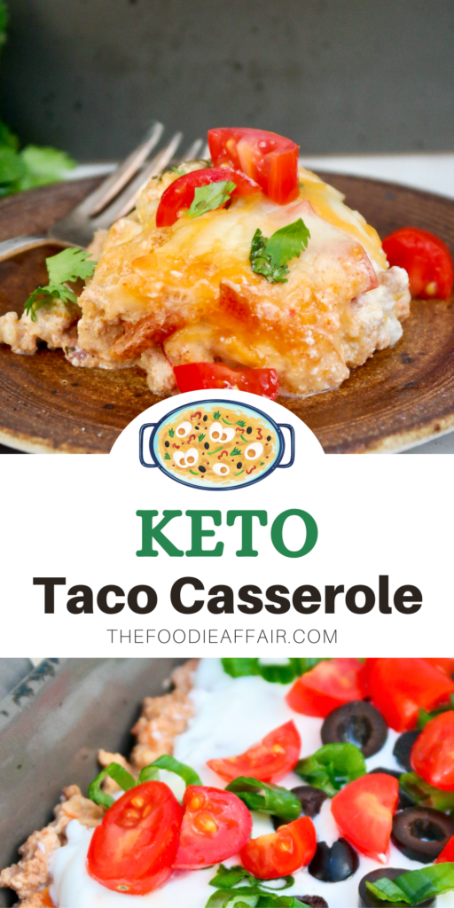 All the same ingredients you would see in a taco, except this is a keto taco casserole version. Simple and delicious meal the whole family will enjoy. #ketoDiet #taco #casserole #lowCarbRecipe
