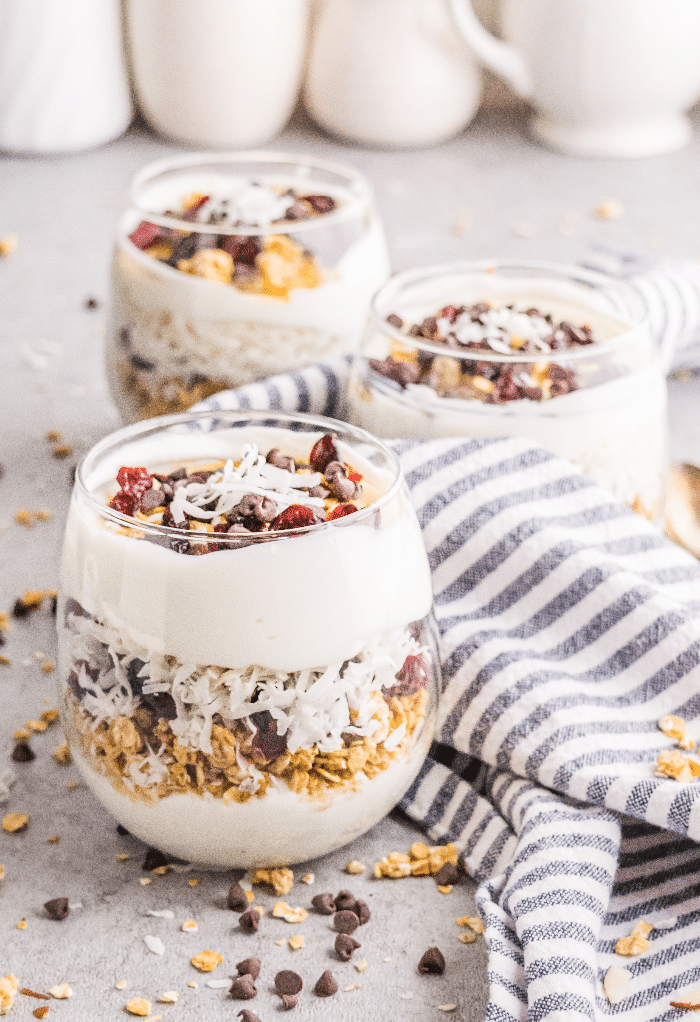 Parfait made with homemade yogurt in an Instant Pot.