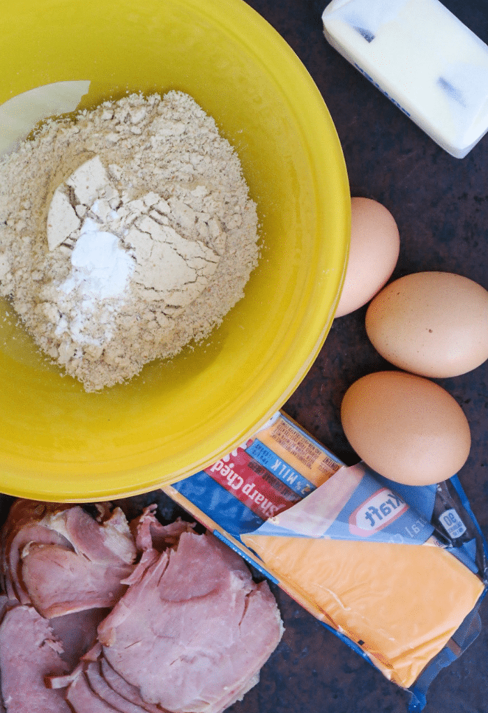 Ingredients for low carb muffins.