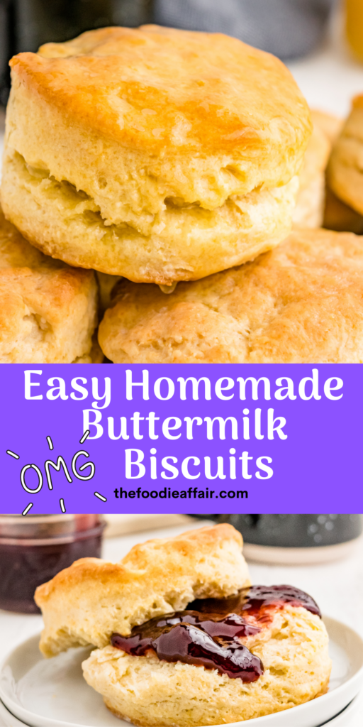 Homemade buttermilk biscuits require no special baking methods. These delicious fluffy biscuits are ready in no time! #biscuits #EasyRecipe #BrunchIdea