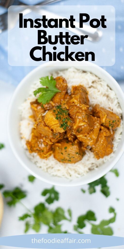 Quick and easy butter chicken in an Instant Pot. Serve with cauliflower rice for a low carb keto meal. #keto #InstantPot #ChickenDinner #EasyRecipe