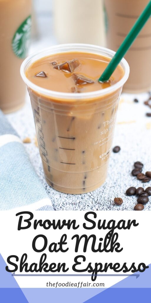 Cook down with an iced brown sugar oat milk shaken espresso latte. #Starbucks #Copycat #Recipe #coffee