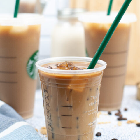 Starbucks copycat brown sugar espresso shaken latte.