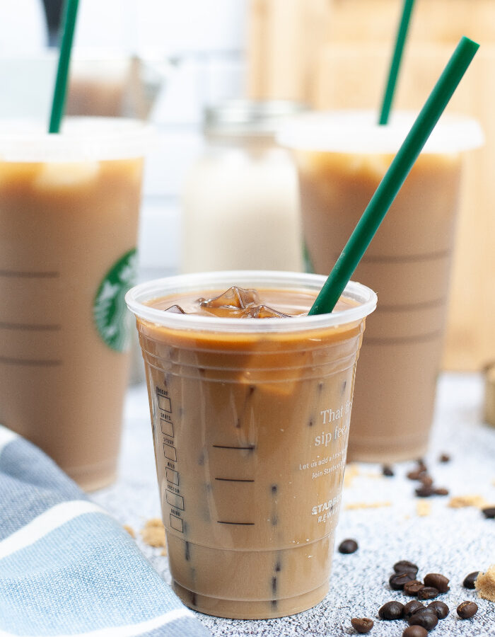 Starbucks copycat brown sugar espresso shaken latte.
