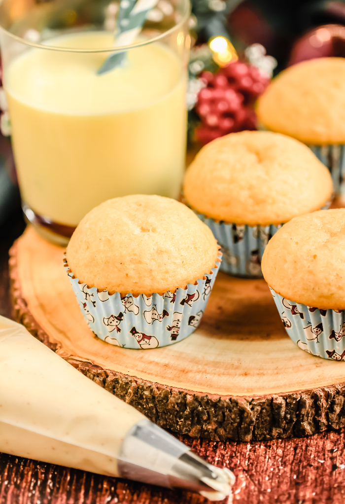 Baked cupcakes ready to frost.