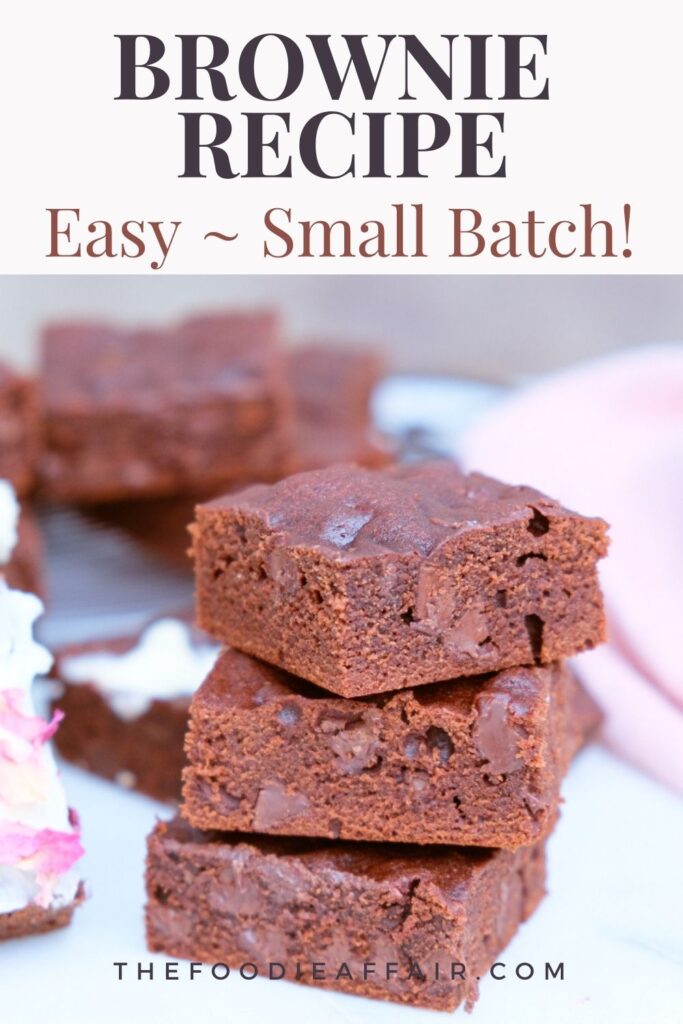 Small batch brownie recipe.  9 generous brownies to enjoy and be done! Rich and fudgy homemade brownies can be made three ways. #brownies #EasyRecipe #dessert #chocolate