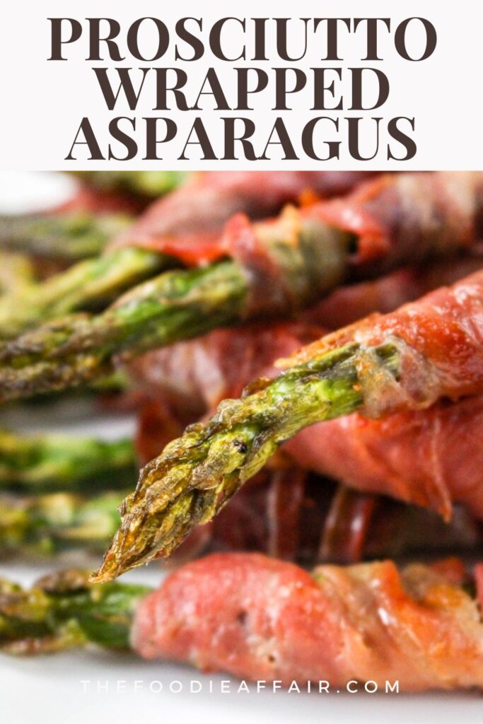 Easy prosciutto wrapped asparagus recipe. Delicious appetizer or side dish to add to any main meal. #EasyRecipe #Appetizer #Asparagus #SideDish