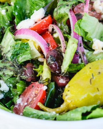 Copycat Panera Greek salad.