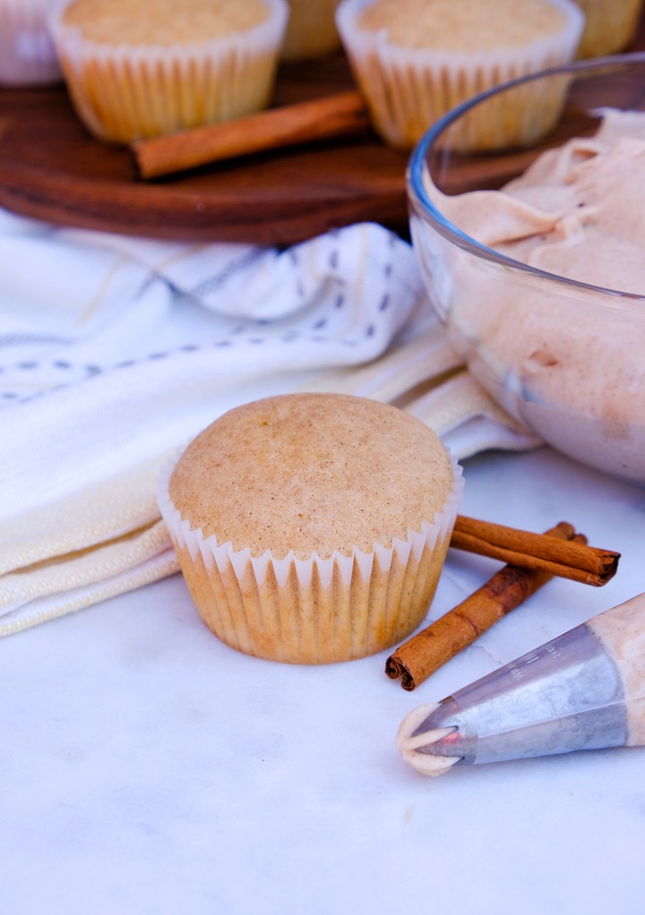 Plain cupcake before adding frosting. 