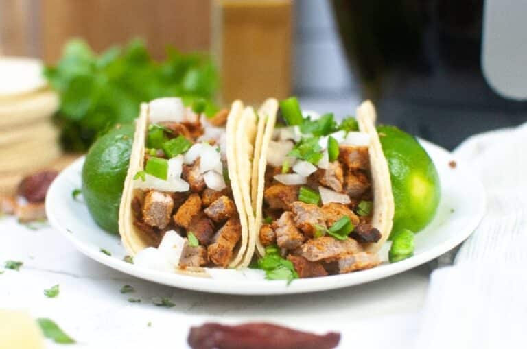Air Fryer Al Pastor Spicy Pork Tacos The Foodie Affair