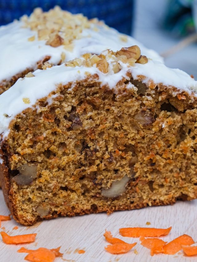 Carrot Cake Loaf Recipe with Cream Cheese Frosting Story