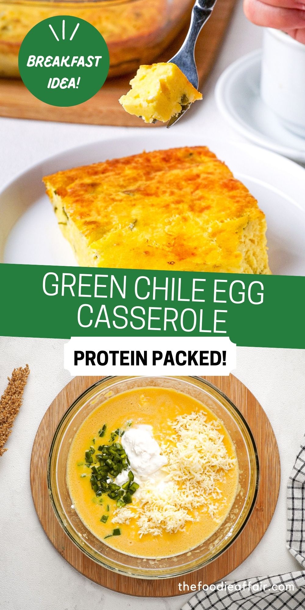 Green Chile Egg Casserole Recipe The Foodie Affair