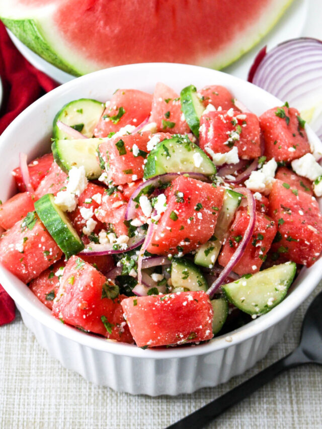 Easy Refreshing Watermelon Feta Mint Salad Recipe The Foodie Affair
