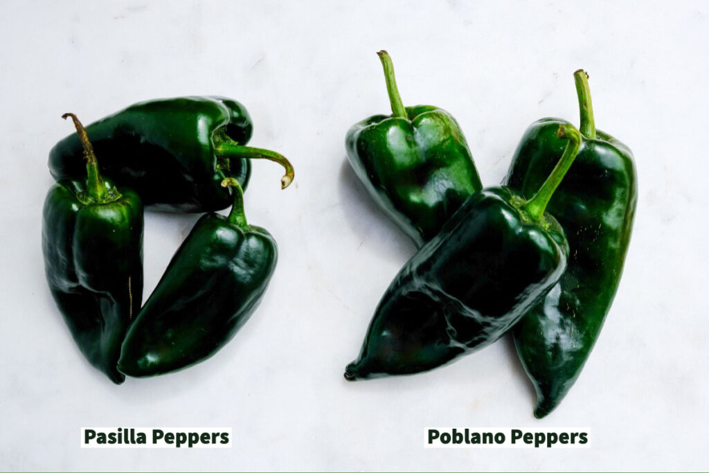 Two different peppers to use for chiles rellenos casserole dish. 