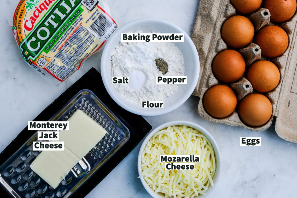 Ingredients to make chile rellenos. 