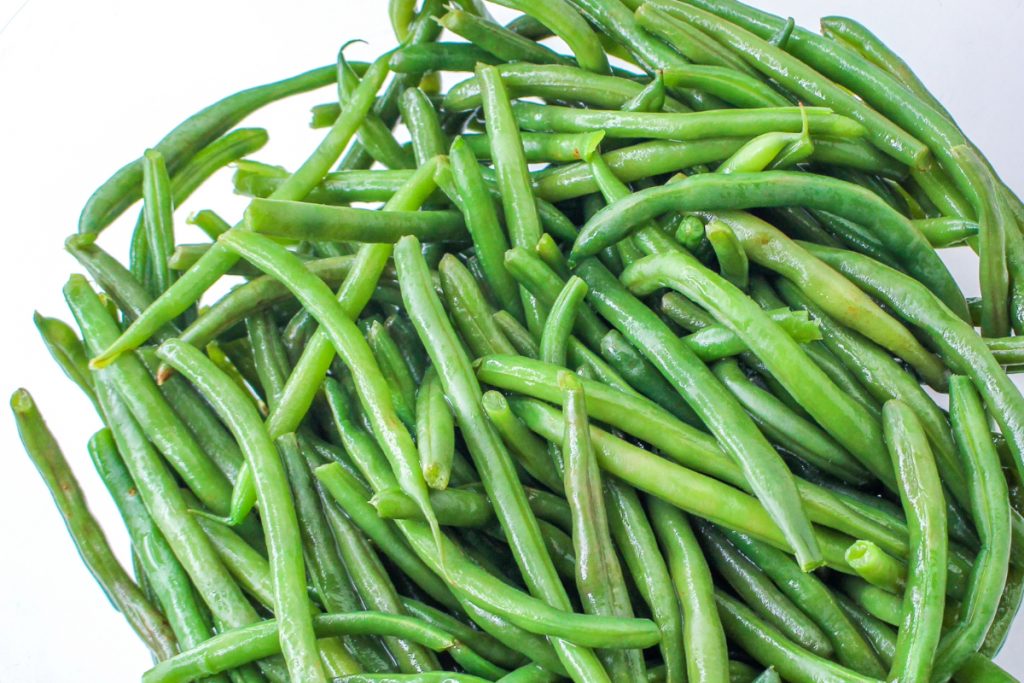 Fresh green beans cooked.