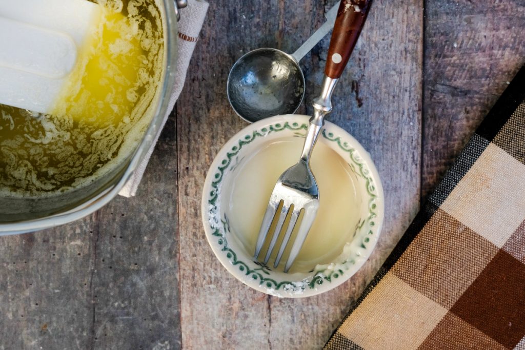 Corn Starch slurry in a small bowl.