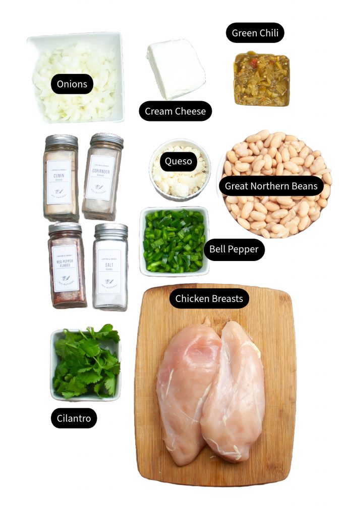 Easy Crockpot Chicken White Chili Recipe - The Foodie Affair