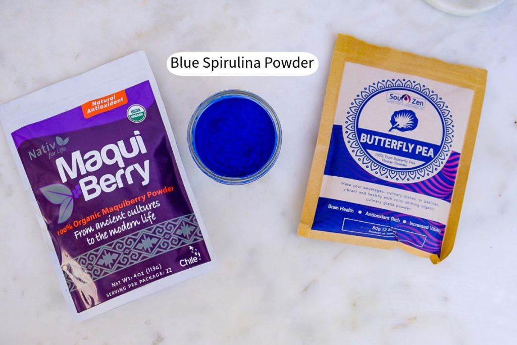 Ingredients of natural food color for purple.