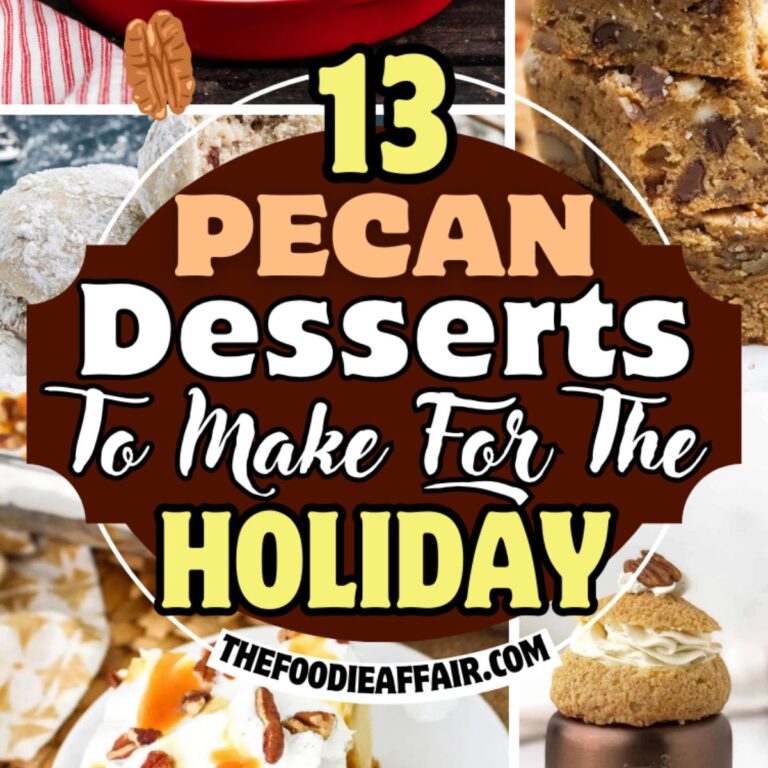 Collage of pecan desserts.