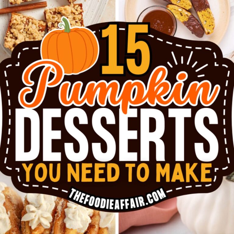 Collage of pumpkin desserts.