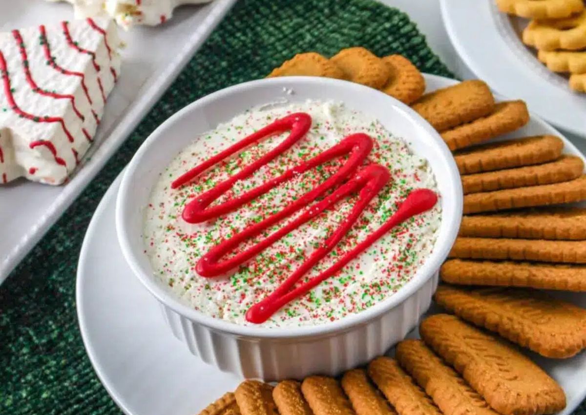 Little Debbie Christmas Tree dip in a bowl