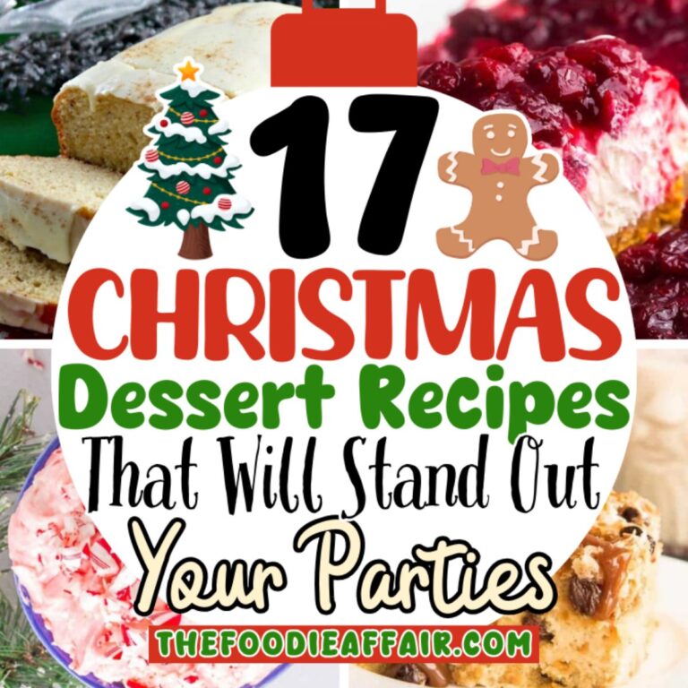 Collage of christmas desserts.
