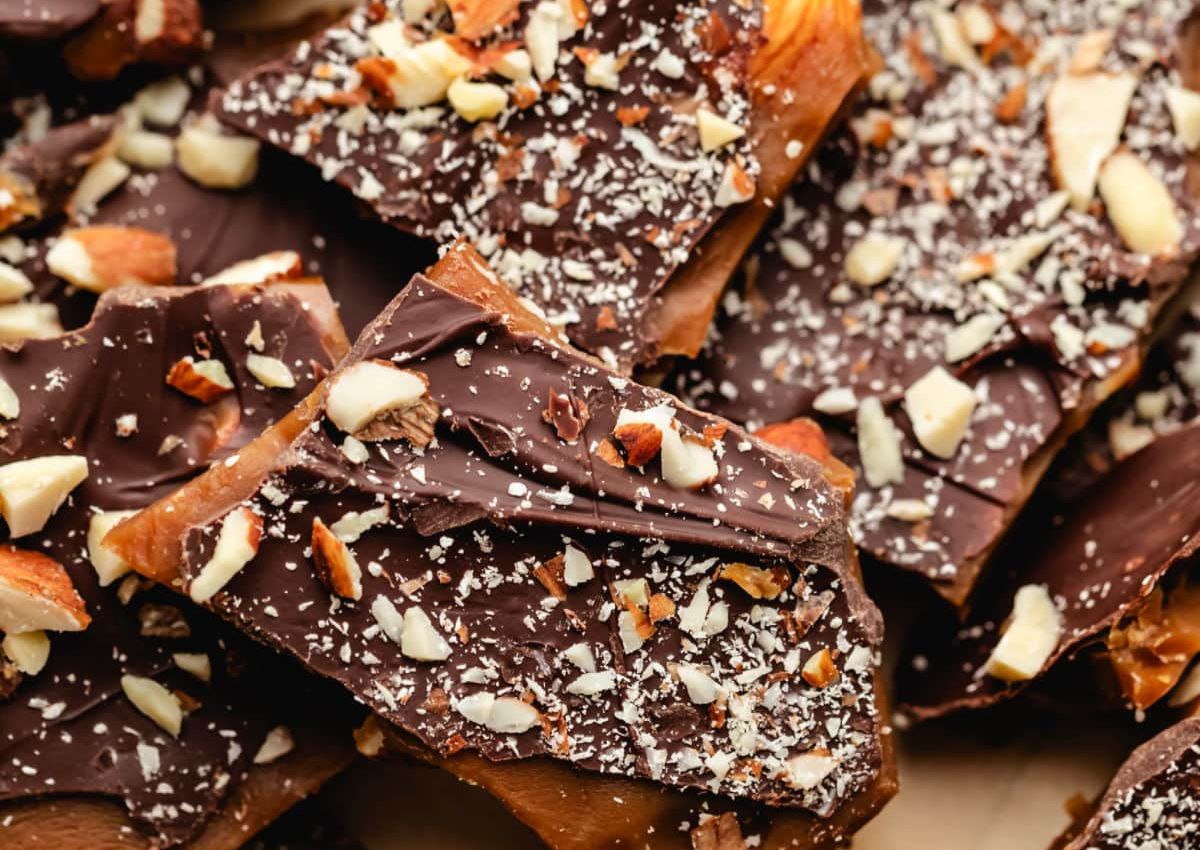Homemade Toffee stacked