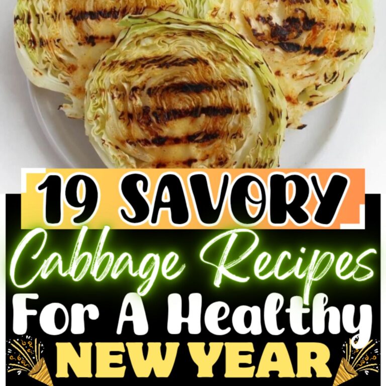 Collage of savory cabbage recipes.