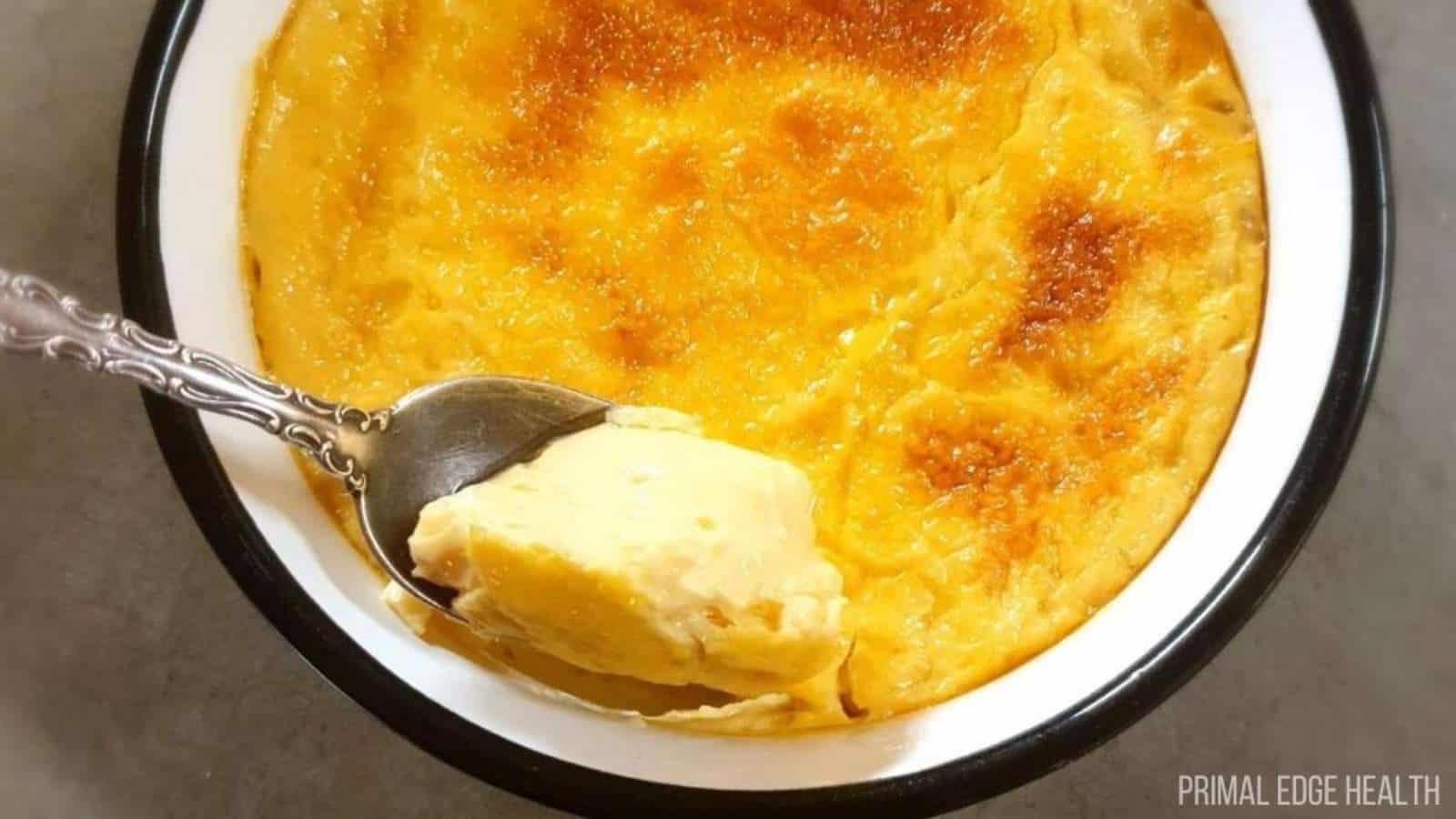 Carnivore custard in a small dish.
