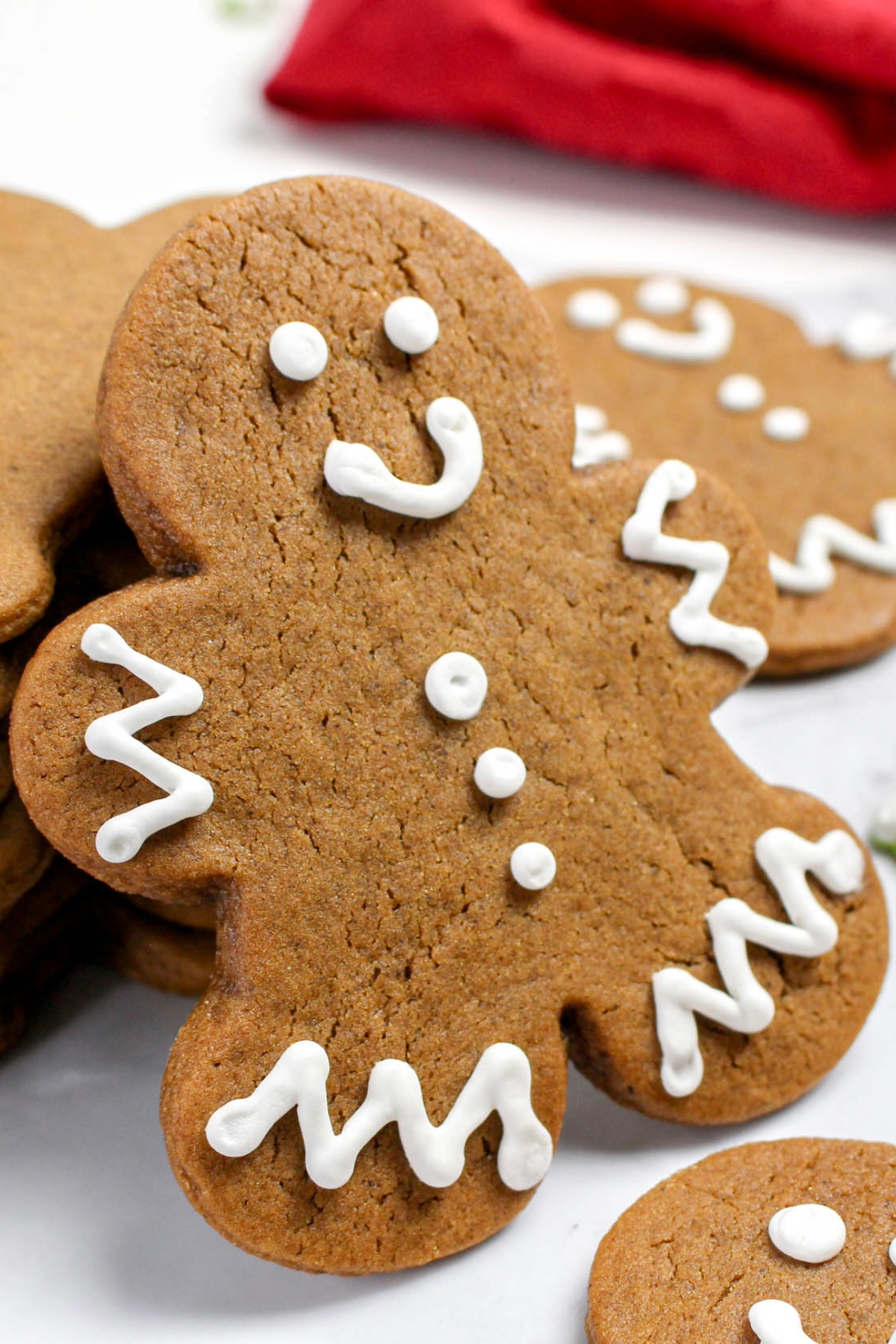 Decorated gingerbread cut out cookie.
