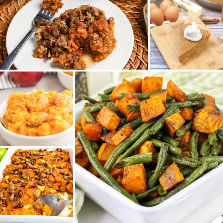 Collage of sweet potato recipes.