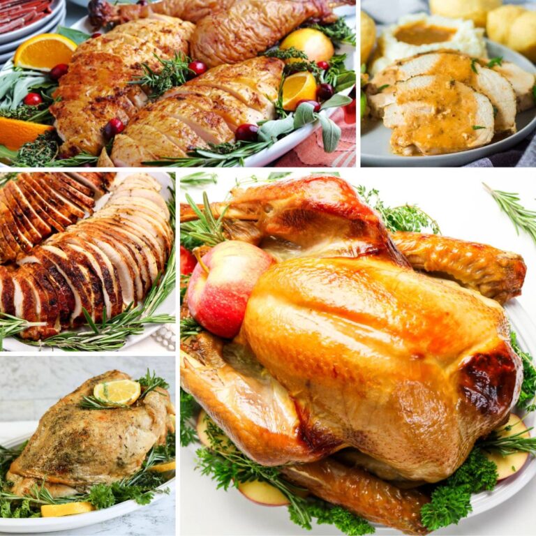 Collage of turkey recipes