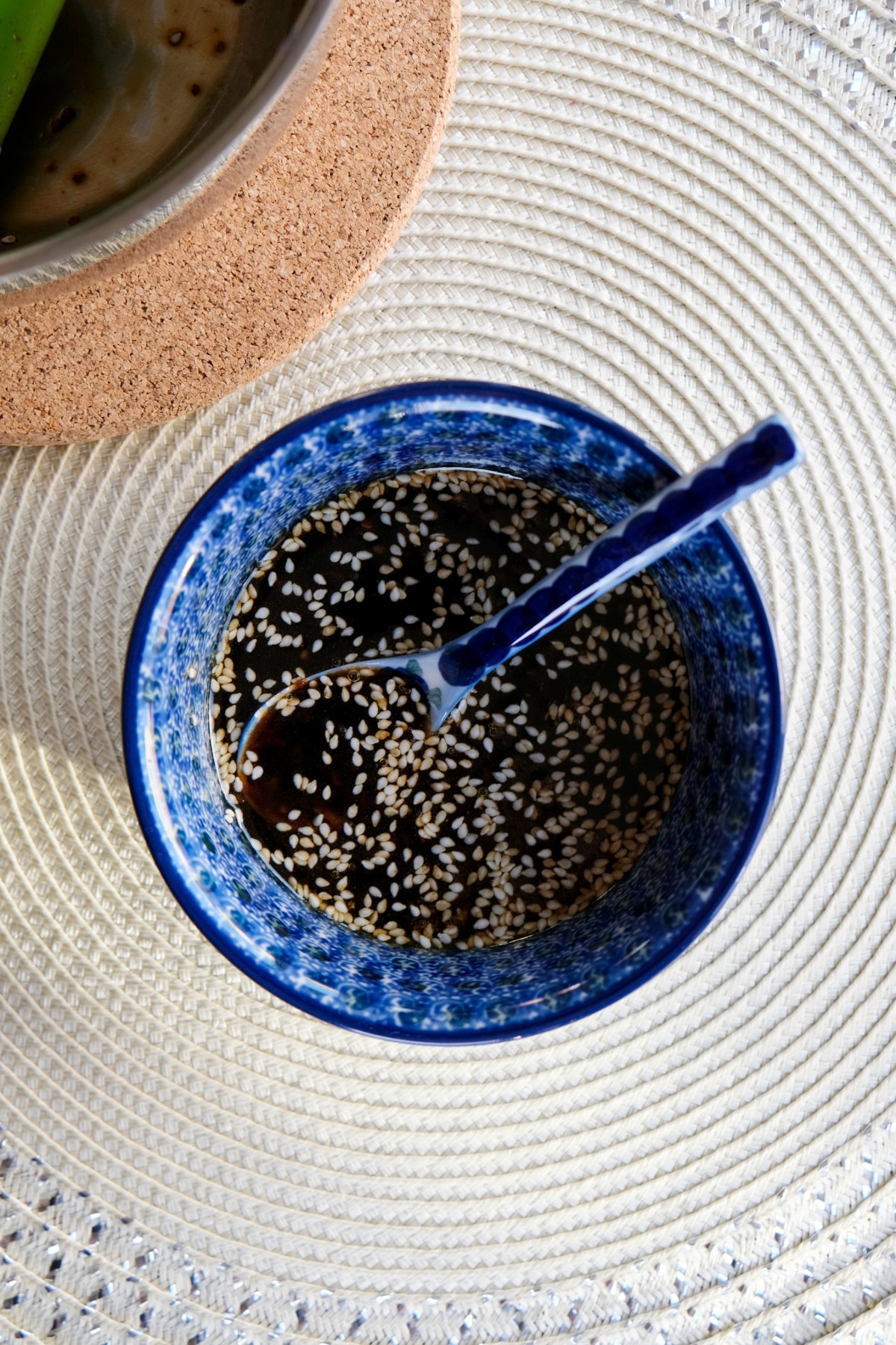 Sauce in a small serving bowl before putting on meatballs.