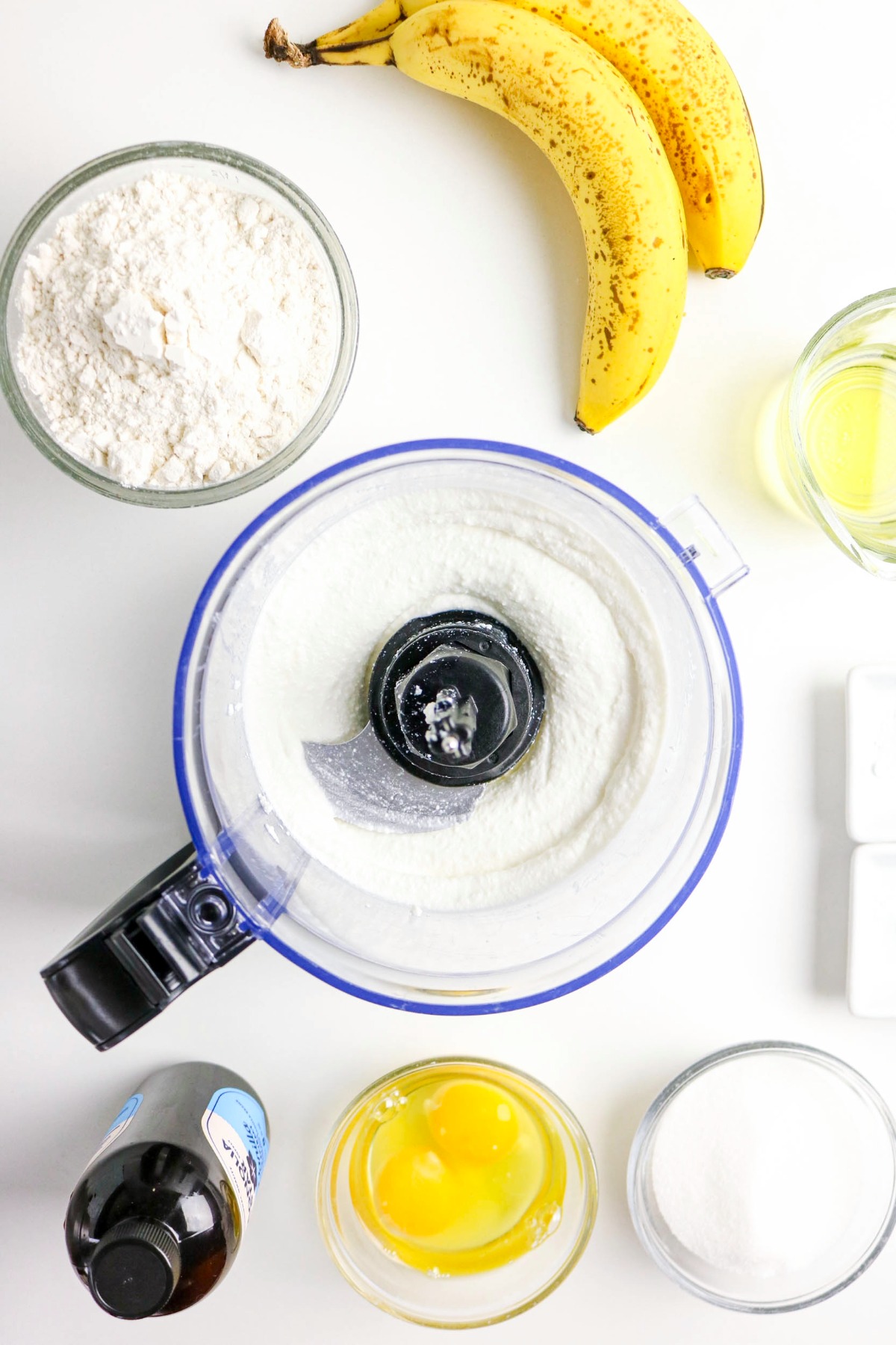 Cottage cheese blended in a food processor.