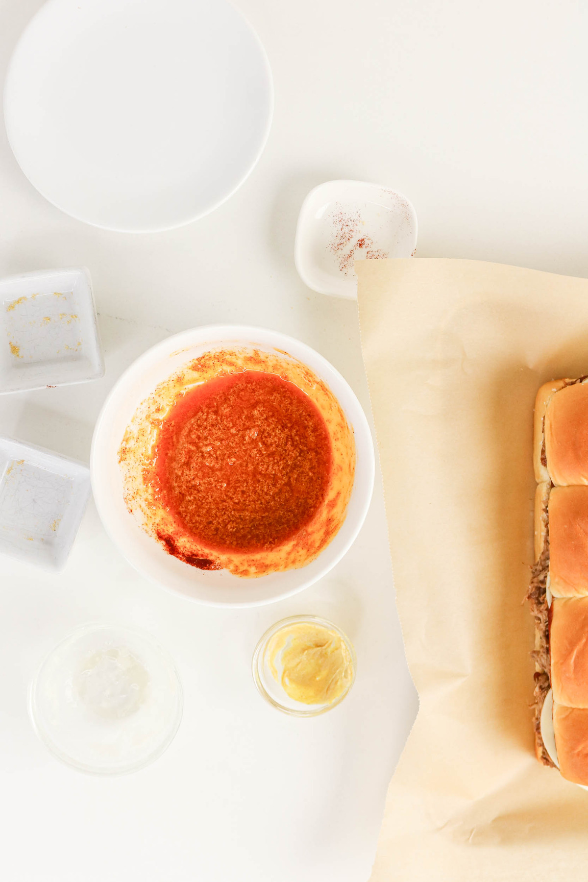 Butter mixed with spices for sliders.